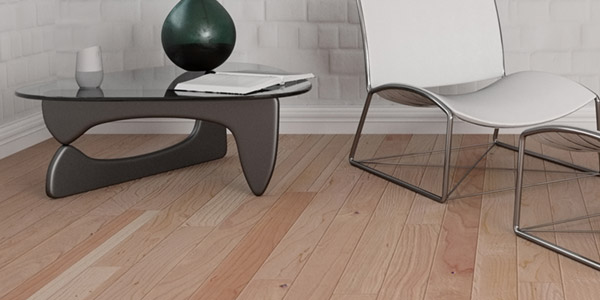 oficina con piso de madera